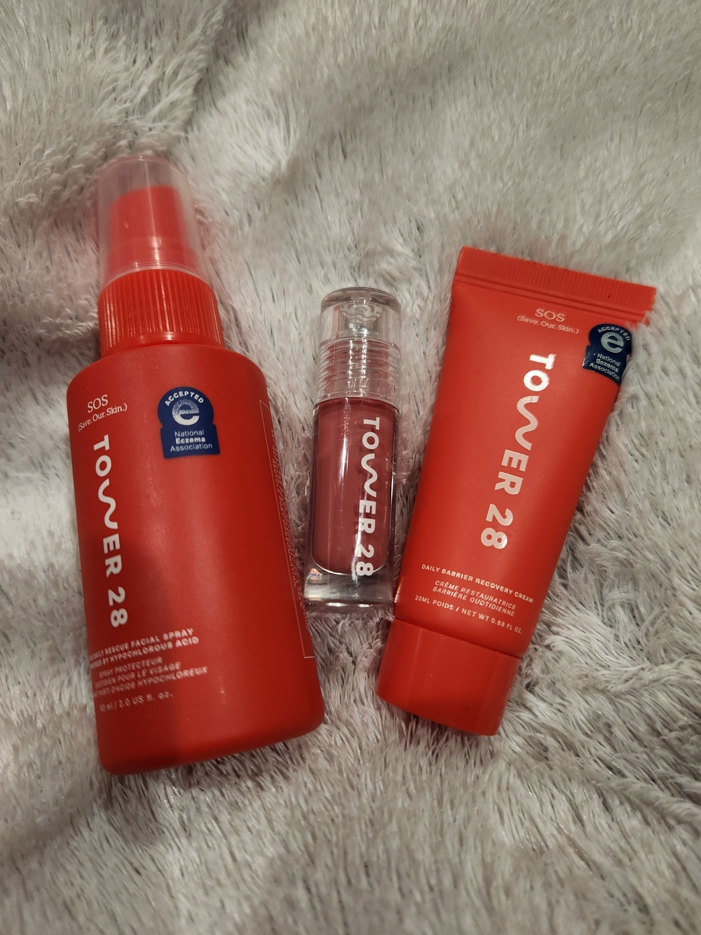 Tower 28 Trio -MINIs Facial Mist, Lip Gloss & Recovery Cream